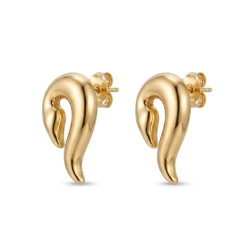 Aretes de Chapa de Oro 18k Elegance