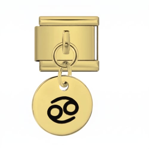 Charm Italiano Signo Cáncer Colgante Dorado