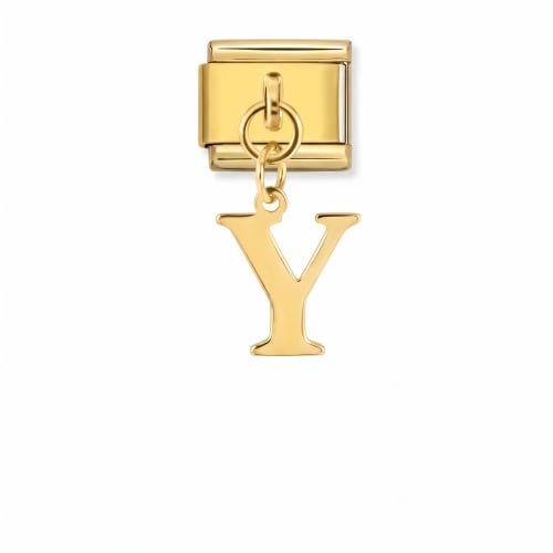 Charm Italiano Letra Y Colgante Dorado