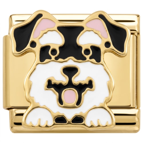Charm Italiano Perro Plateado