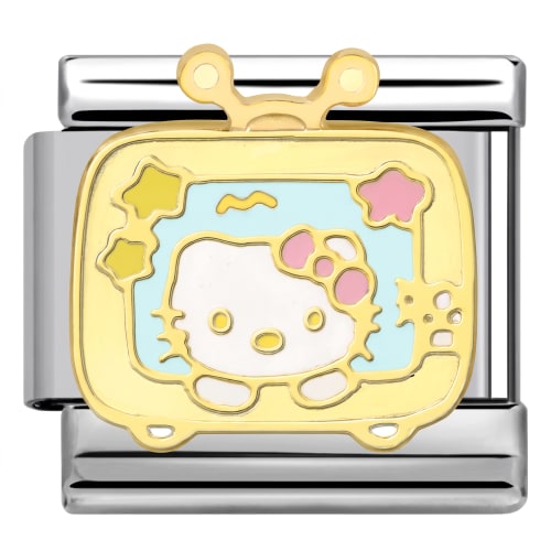 Charm Italiano Hello Kitty Televisión Plateado