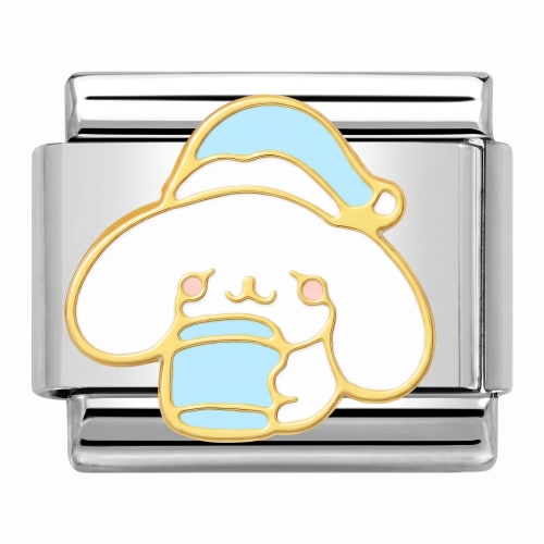 Charm Italiano Cinnamoroll con Gorro Azul Plateado
