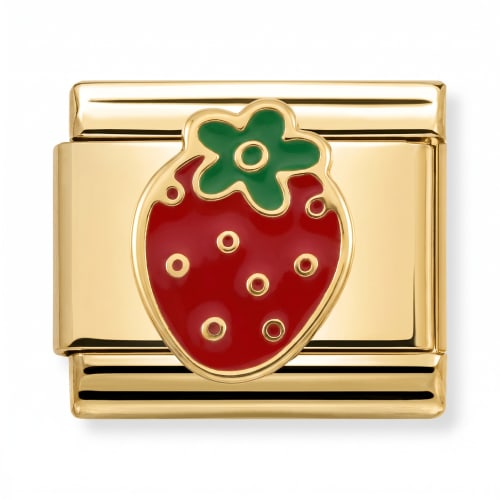 Charm Italiano Fresa Roja Dorado