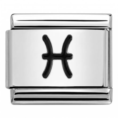 Charm Italiano Signo Piscis Plateado