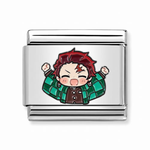 Charm Italiano Tanjiro Kamado Plateado