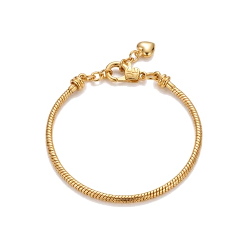 Pulsera Estilo Pandora en Chapa de Oro 18k