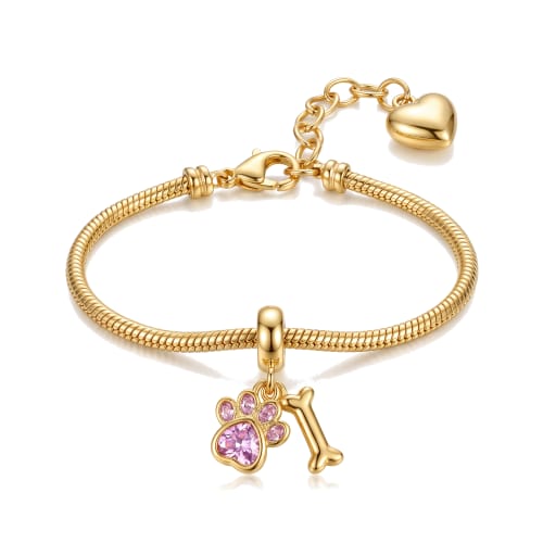 Pulsera Estilo Pandora en Chapa de Oro 18k