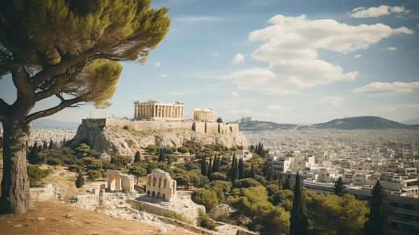 Athens eSIM illustration