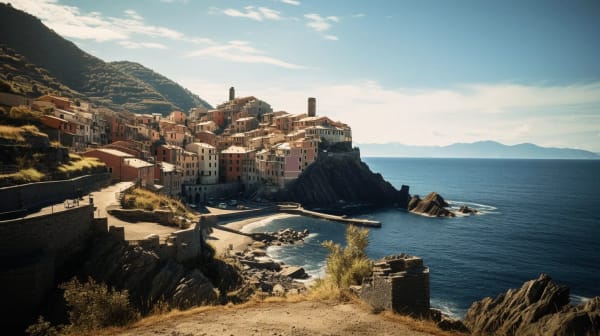 Cinque Terre eSIM illustration