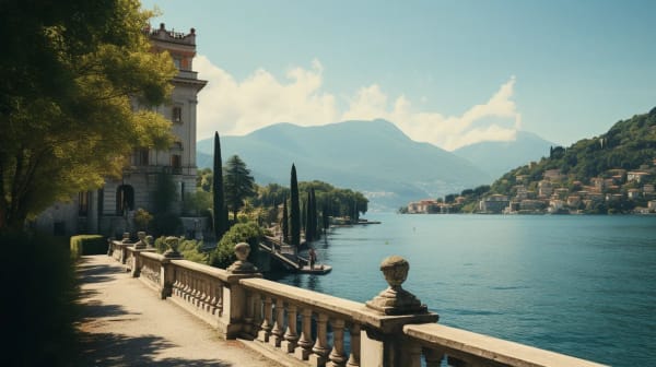 Lake Como eSIM illustration