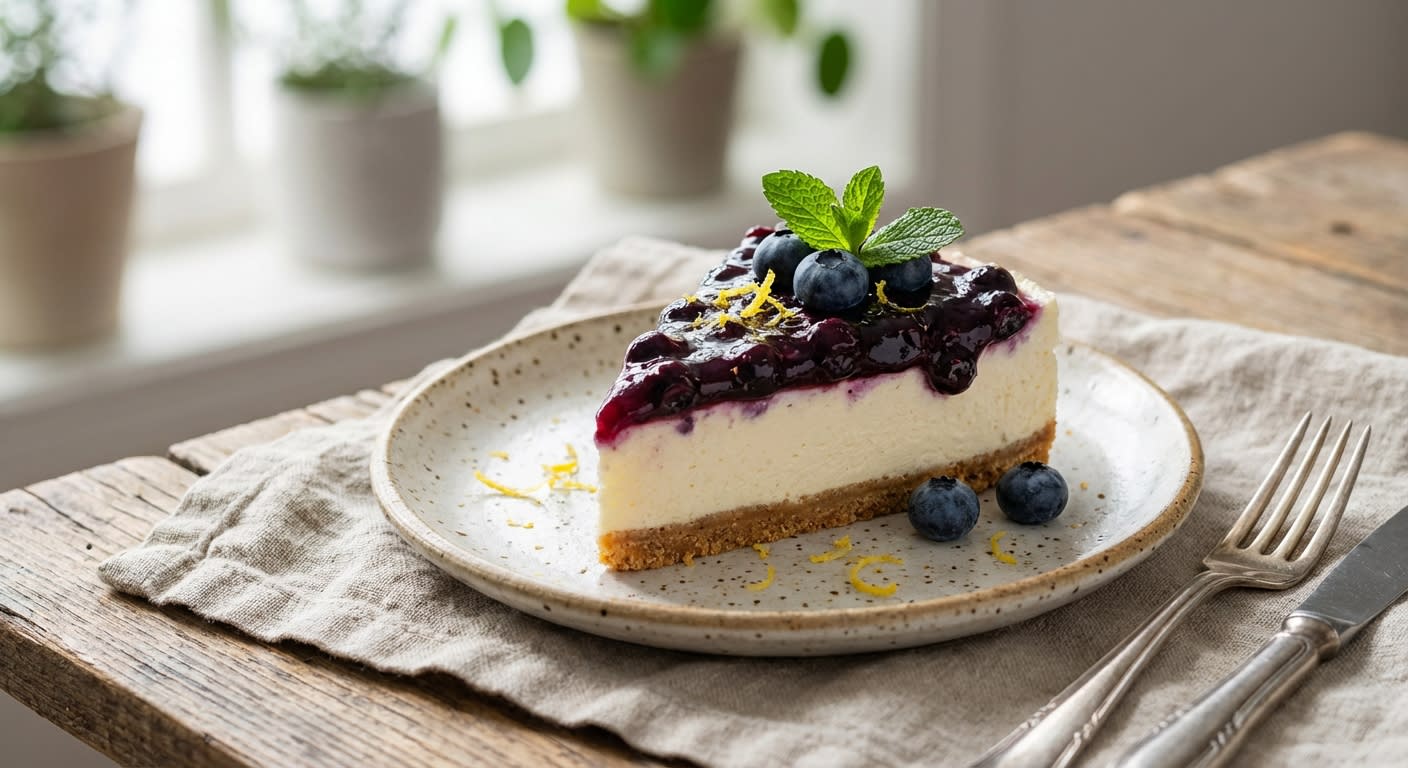 No-Bake Blueberry Cheesecake