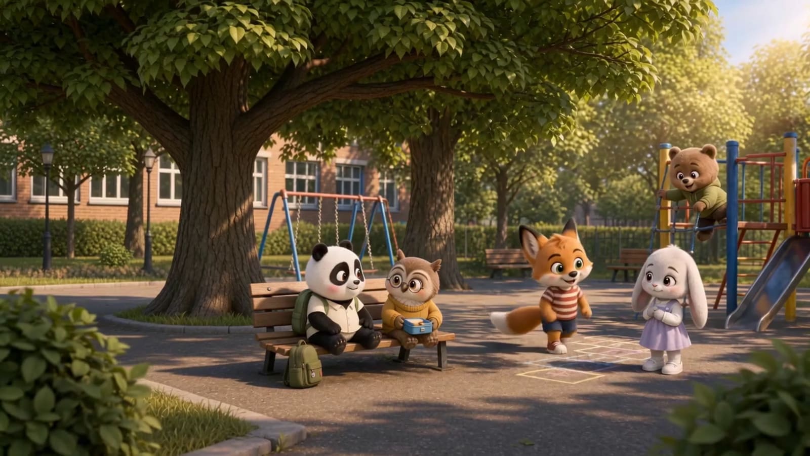 Schoolyard at recess