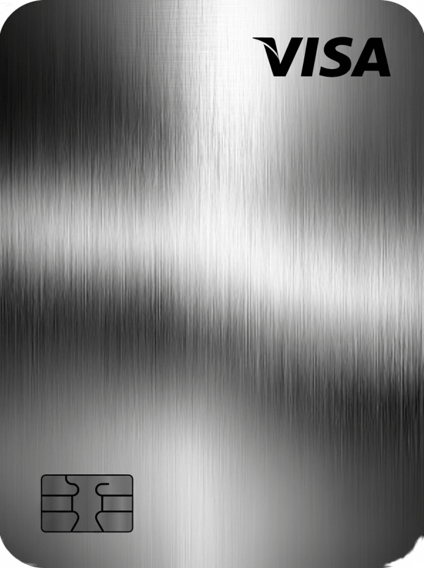 Brushed metal Visa card