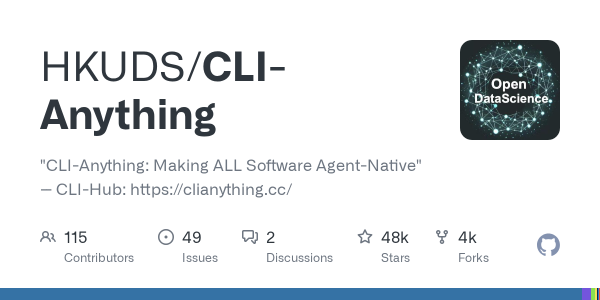CLI-Anything Turns All Software Agent-Native