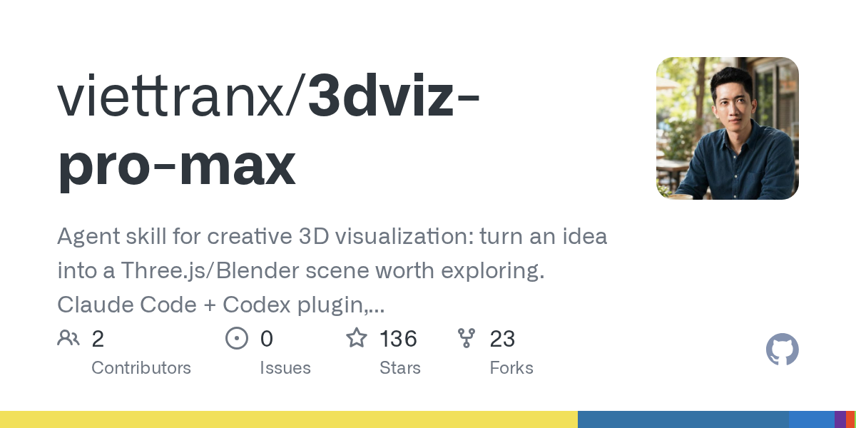3dviz-pro-max AI Turns Ideas into 3D Scenes