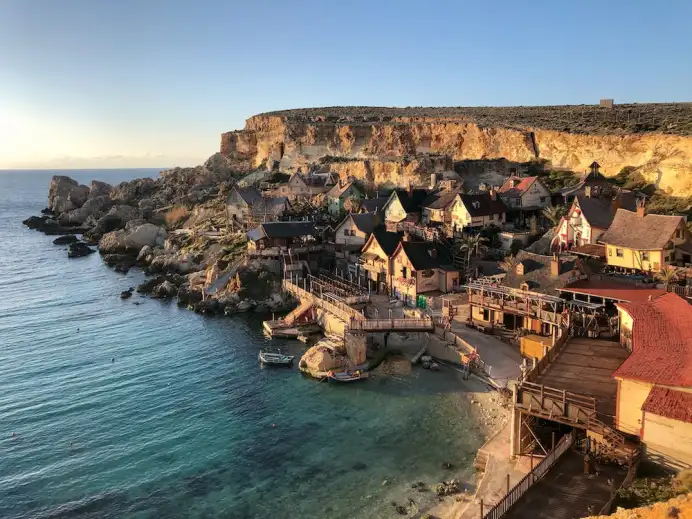 a small village next to the ocean in malta