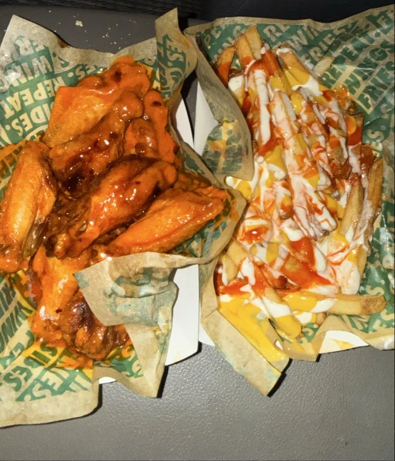 Wingstop food and storefront view at 4500 Montevallo Road in Birmingham, Alabama