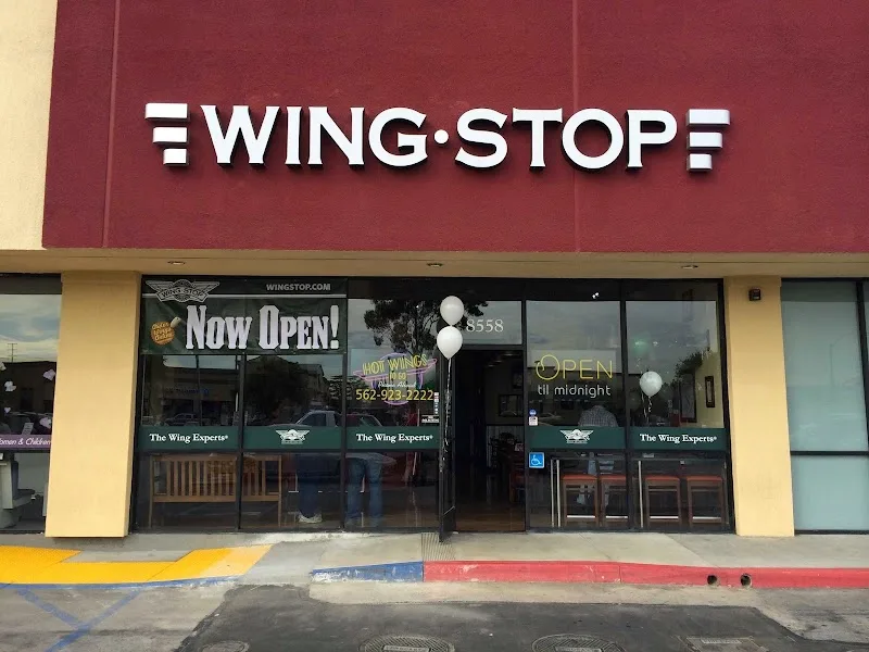 Wingstop food and storefront view at 8558 Firestone Blvd in Downey, California