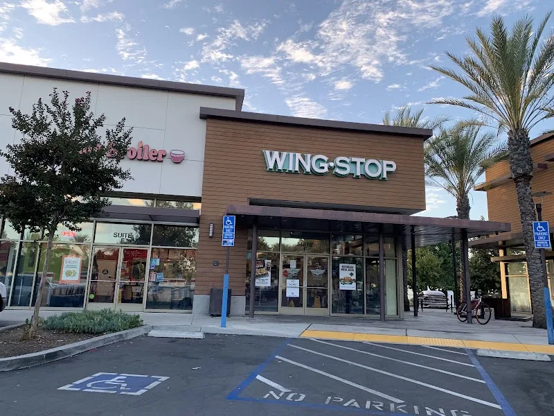 Wingstop food and storefront view at 10619 Valley Blvd. in El Monte, California