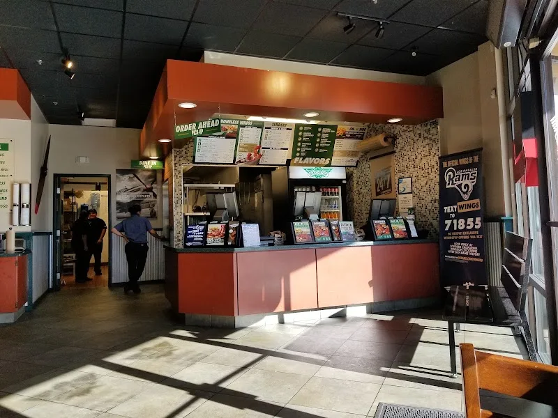 Wingstop food and storefront view at 11540 Hawthorne Blvd in Hawthorne, California