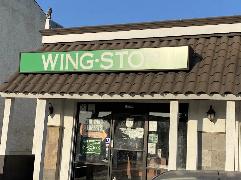 Wingstop food and storefront view at 1238 N Hacienda Blvd in La Puente, California