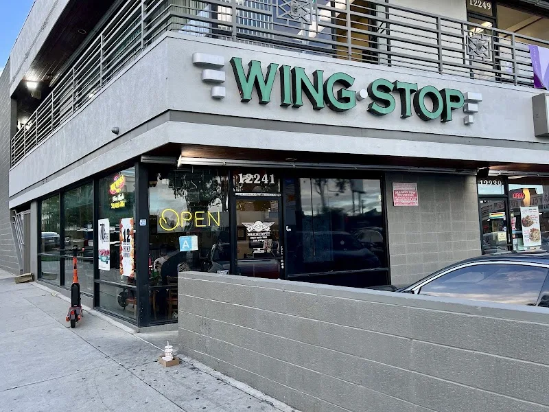 Wingstop food and storefront view at 12241 Santa Monica Blvd in Los Angeles, California