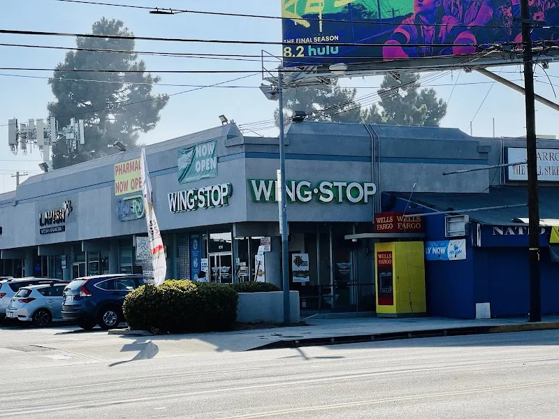 Wingstop food and storefront view at 11201 National Blvd in Los Angeles, California