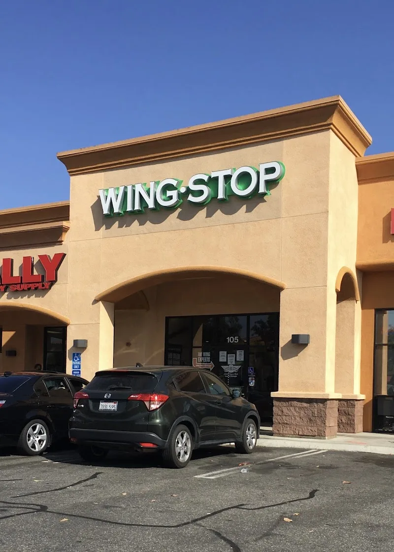 Wingstop food and storefront view at 12831 Moreno Beach Drive in Moreno Valley, California