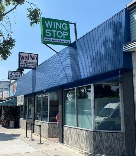 Wingstop food and storefront view at 5643 Lankershim blvd. in North Hollywood, California