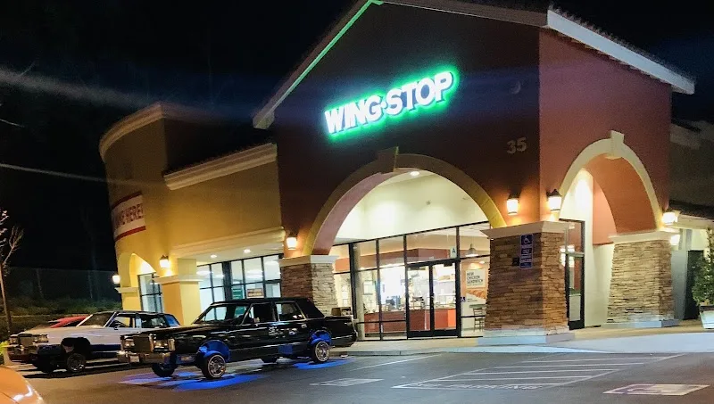 Wingstop food and storefront view at 35 Douglas Dr Ste 100 in Oceanside, California