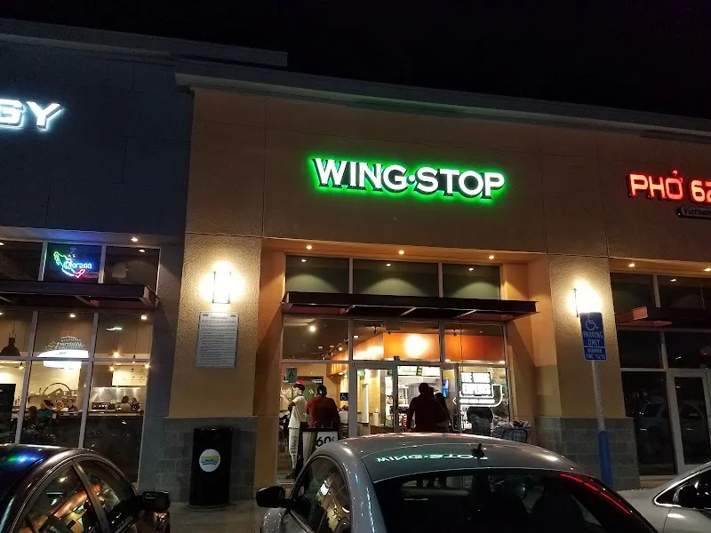 Wingstop food and storefront view at 1420 S. Riverside Ave #8C in Rialto, California