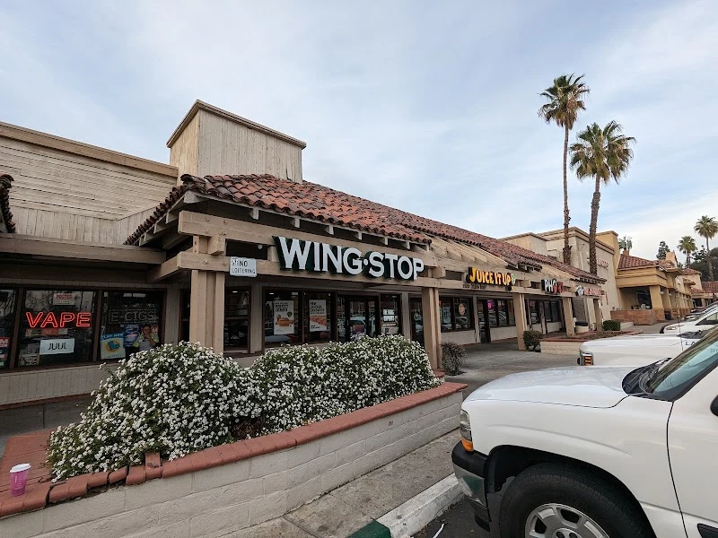 Wingstop food and storefront view at 2995 Van Buren Blvd in Riverside, California