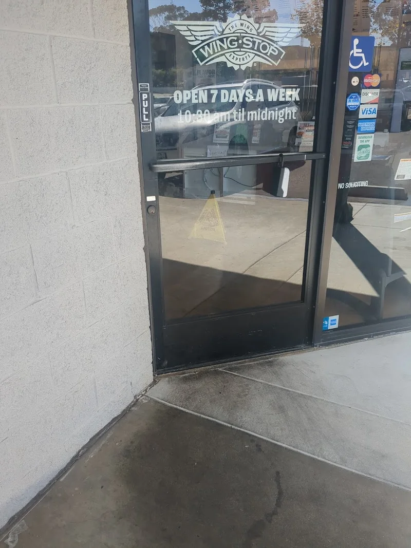 Wingstop food and storefront view at 7612 Linda Vista Rd in San Diego, California