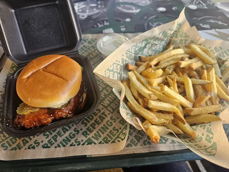 Wingstop food and storefront view at 27959 Seco Canyon Road in Santa Clarita, California