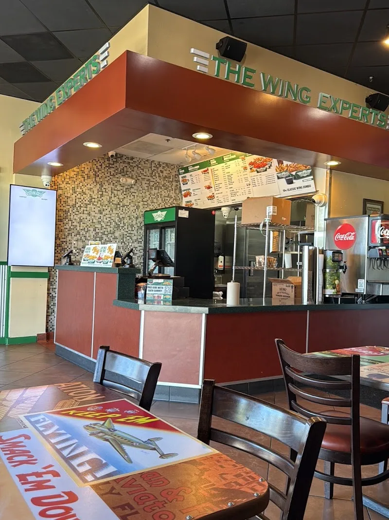Wingstop food and storefront view at 2135 H Dela Rosa St. in Soledad, California