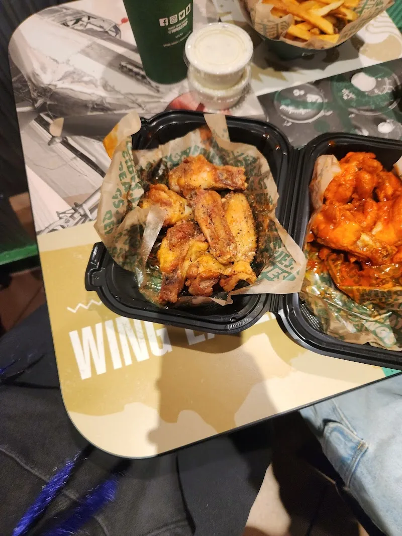 Wingstop food and storefront view at 22 Chestnut Ave in South San Francisco, California