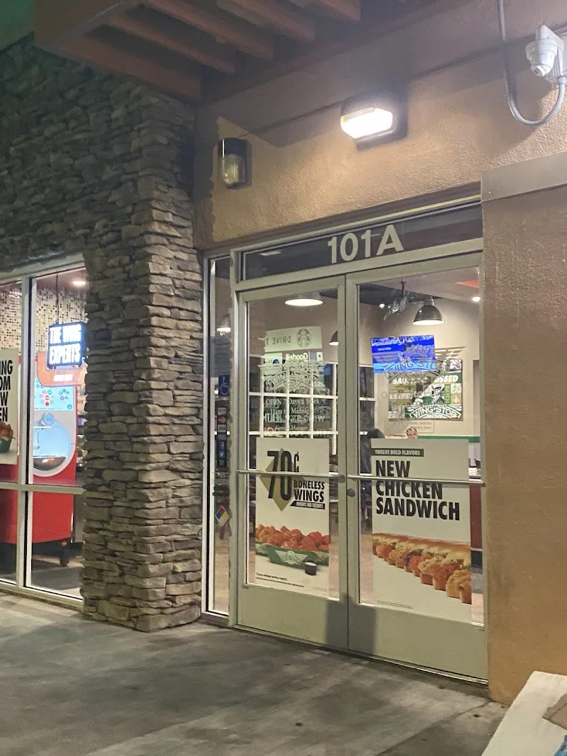 Wingstop food and storefront view at 41115 Winchester Rd. Suite 101A in Temecula, California