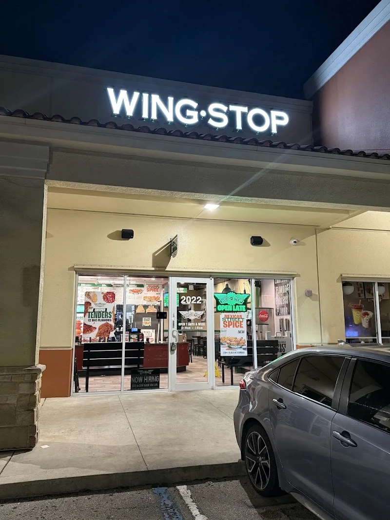 Wingstop food and storefront view at 2022 N. Flamingo Rd in Pembroke Pines, Florida