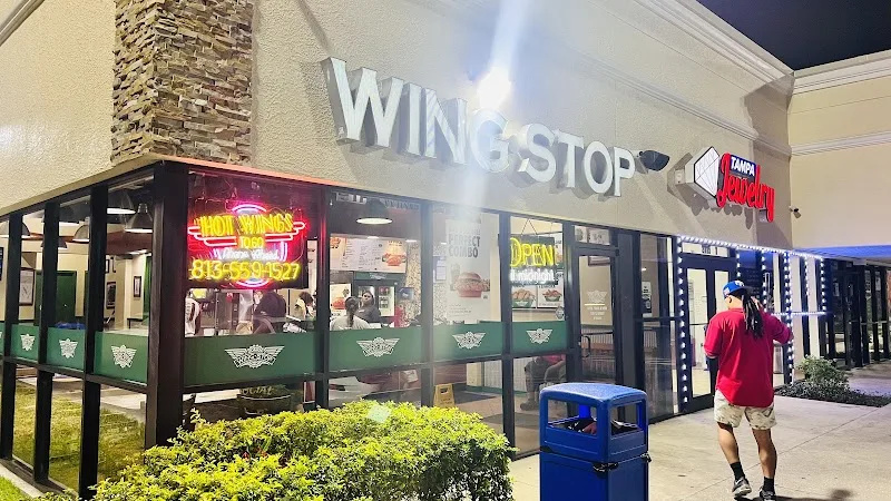Wingstop food and storefront view at 2115 E. Hillsborough in Tampa, Florida
