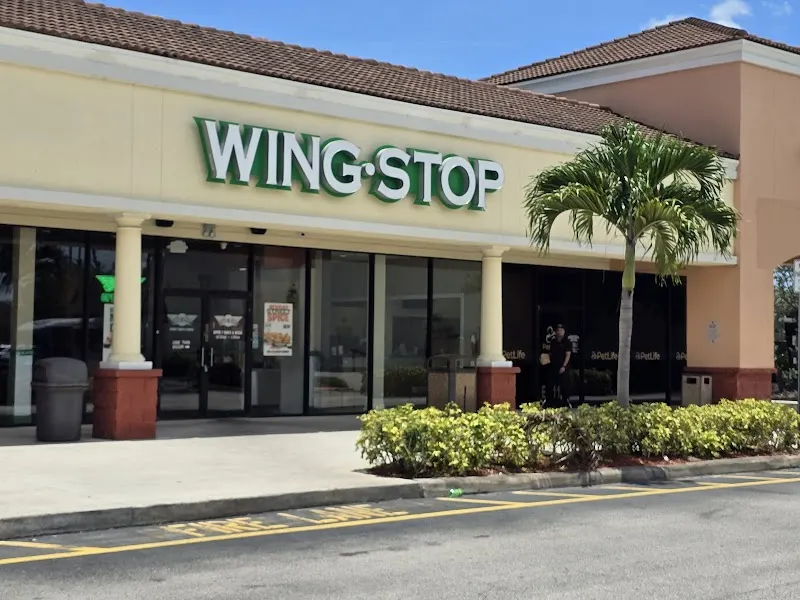 Wingstop food and storefront view at 6901 Okeechobee Blvd in West Palm Beach, Florida