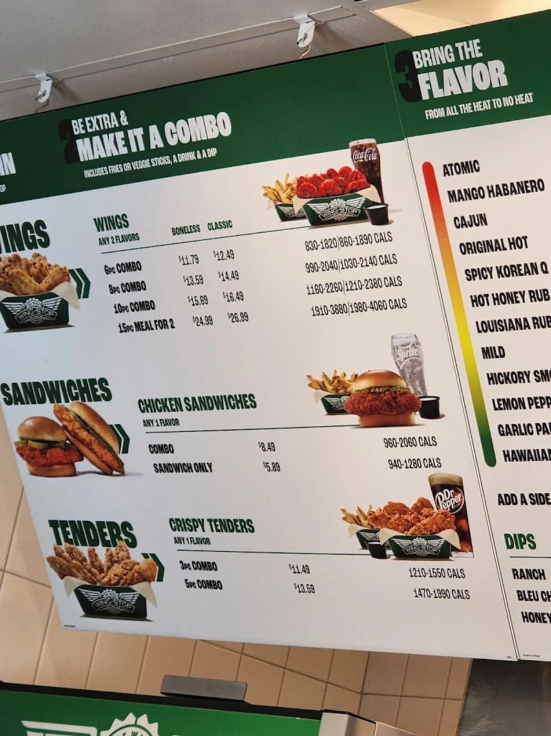 Wingstop food and storefront view at 2775 N Columbia St in Milledgeville, Georgia