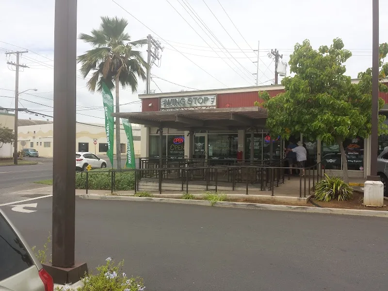 Wingstop food and storefront view at 1210 Dillingham Blvd in Honolulu, Hawaii