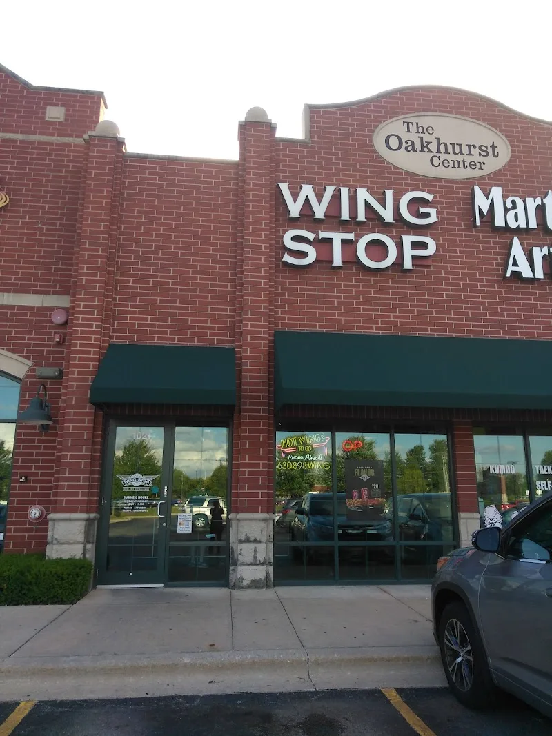 Wingstop food and storefront view at 444 N Eola Rd Ste 102 in Aurora, Illinois