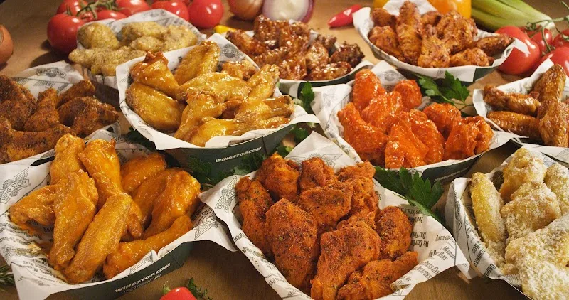 Wingstop food and storefront view at 1521 E. 87th St. in Chicago, Illinois