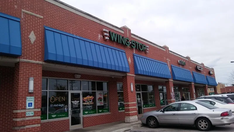 Wingstop food and storefront view at 1215 Harlem Avenue in Forest Park, Illinois