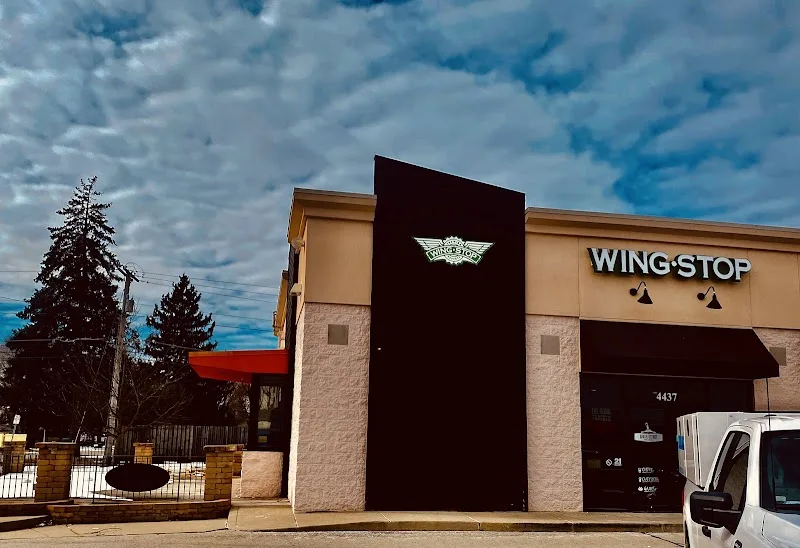 Wingstop food and storefront view at 4437 S. Scatterfield Road in Anderson, Indiana