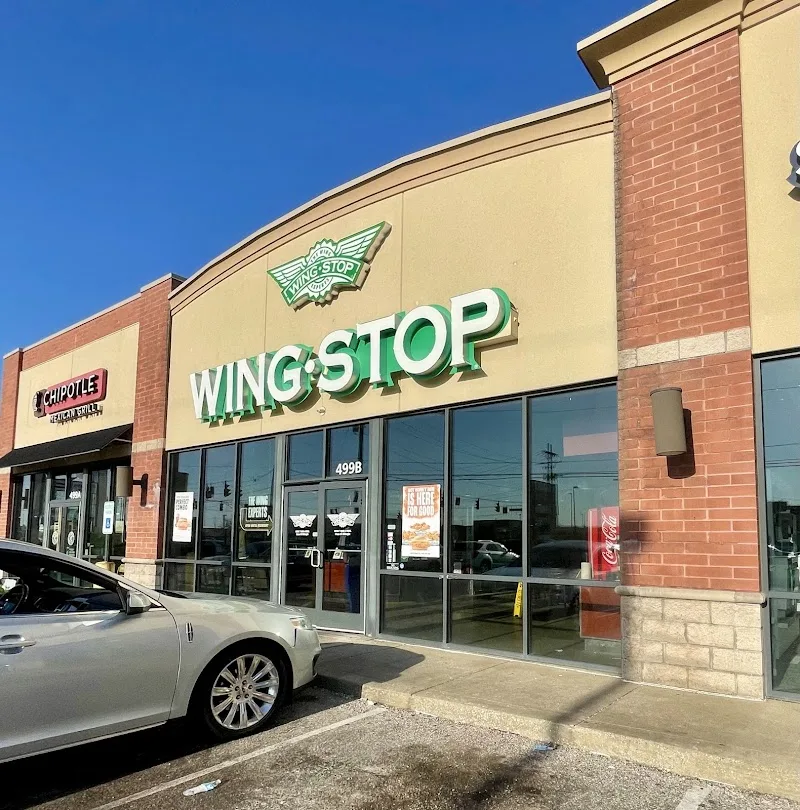 Wingstop food and storefront view at 499 N. Green River Rd. in Evansville, Indiana