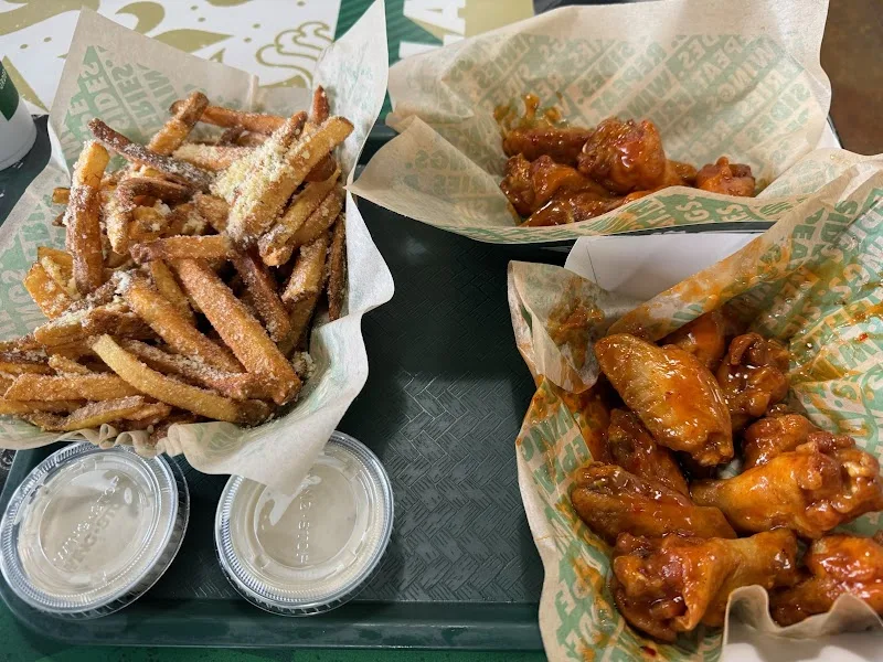 Wingstop food and storefront view at 7326 Pendleton Pike in Indianapolis, Indiana