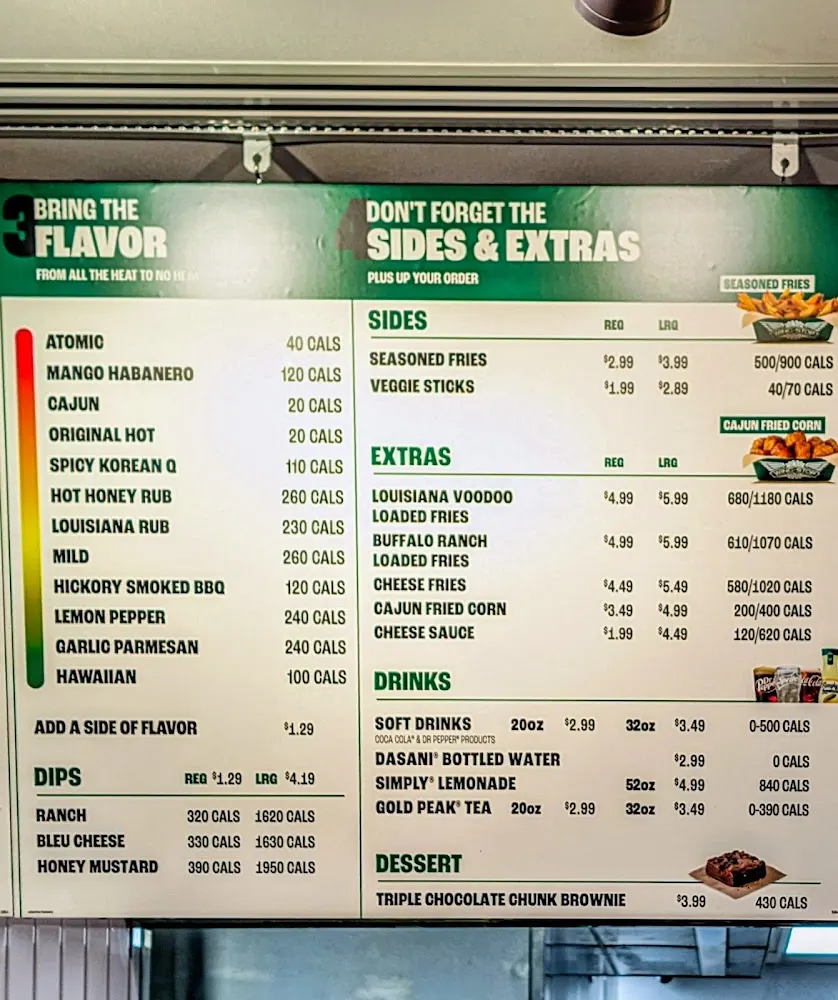 Wingstop food and storefront view at 115 Sam Walton Drive Suite 110 in Russellville, Kentucky