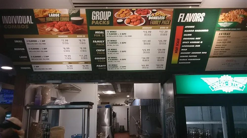 Wingstop food and storefront view at 4242 Chef Menteur Hwy in New Orleans, Louisiana